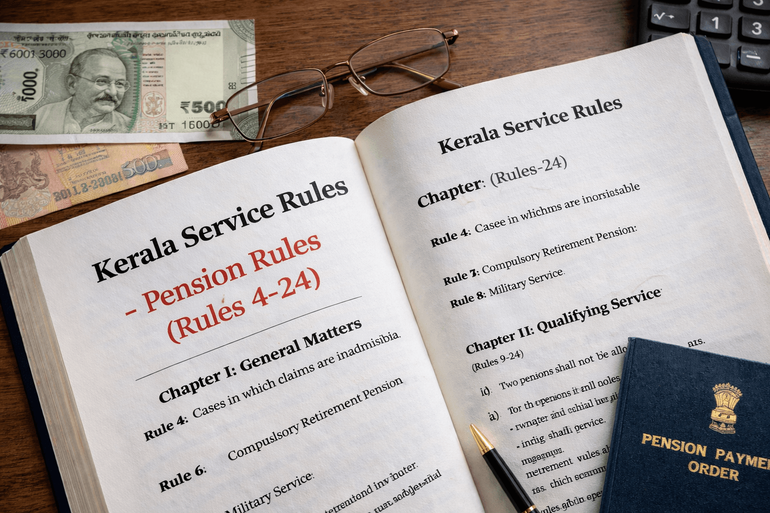 കേരള സർവീസ് റൂൾസ് (KSR) പെൻഷൻ നിയമങ്ങൾ: ചട്ടം 4 മുതൽ 24 വരെ ലളിതമായി